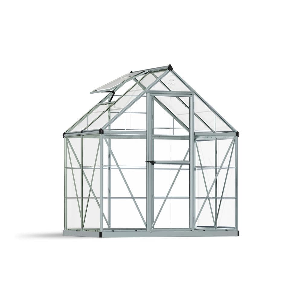 CANOPIA by PALRAM Harmony 6 ft. x 4 ft. Silver/Clear DIY Greenhouse Kit -  701634