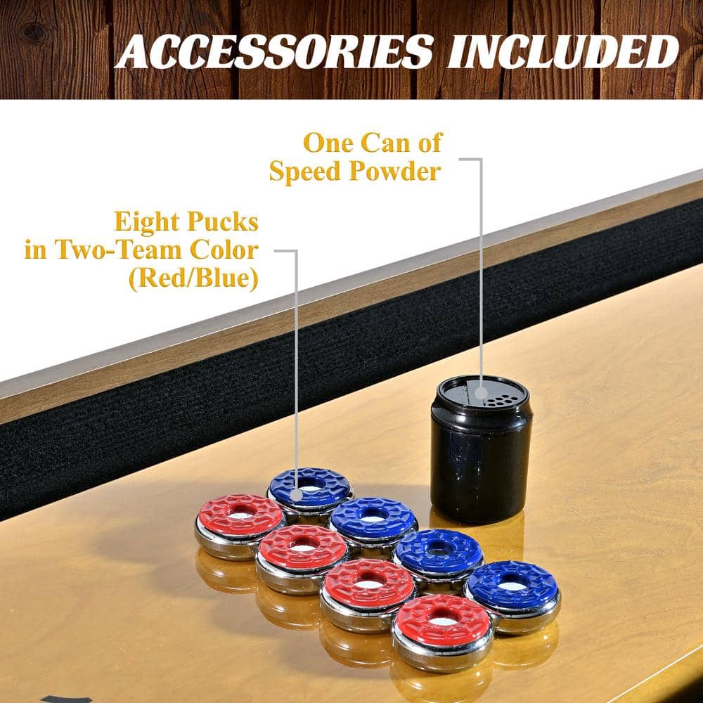 Urban 9' Brown and Gray Wood Shuffleboard Table