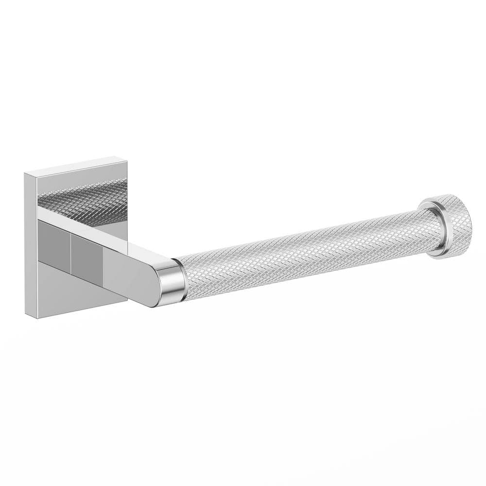 HOMLUX Wall Mounted Single Arm Toilet Paper Holder in Chrome C07A004A85