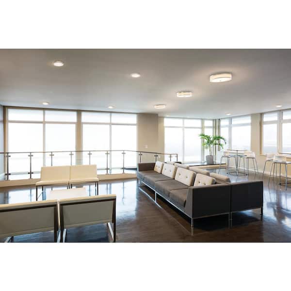 KICHLER Pira 15 in. Brushed Nickel Integrated LED Traditional Hallway Flush Mount Ceiling Light