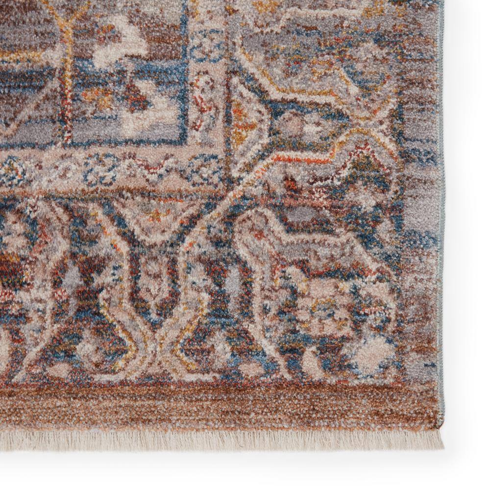 Reversible Blue Synthetic Medallion 8' x 10' Area Rug
