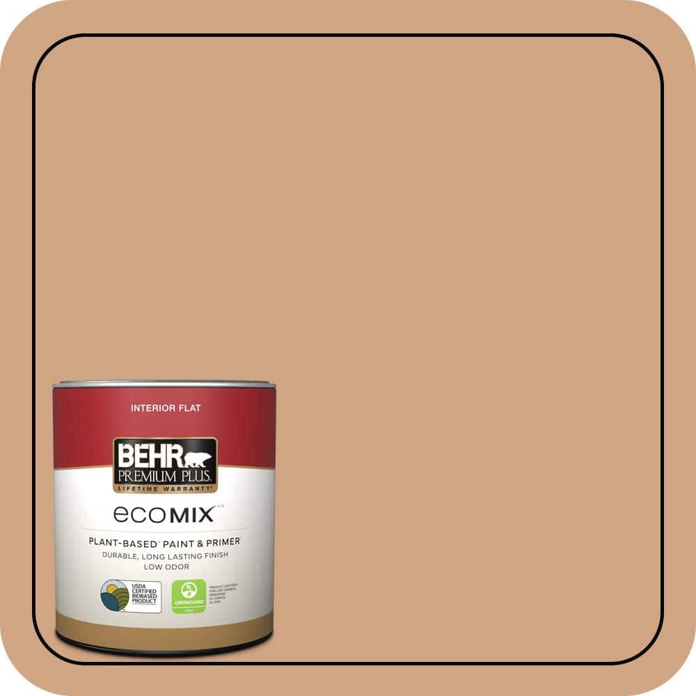 1 qt. #260F-4 Sunset Beige Flat EcoMix Plant-Based Interior Paint & Primer price history on PriceWatchPro