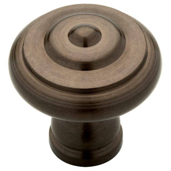 Liberty 1-3/8 in. Rubbed Bronze Ringed Cabinet Knob