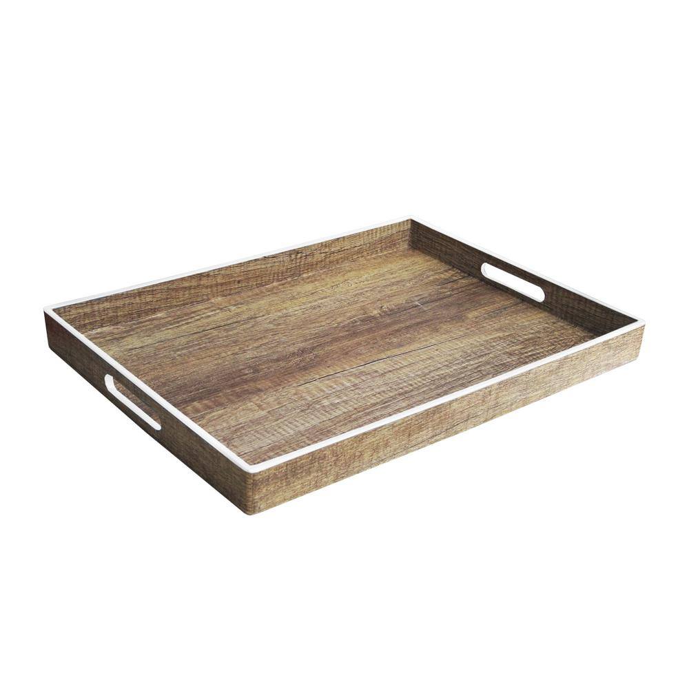 American Atelier Poplar/White Polypropylene Tray with Rim 1270274 - The ...