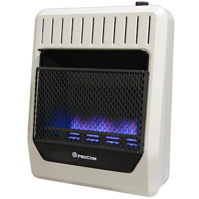 ProCom Ventless Dual Fuel Blue Flame Thermostat Control Wall Heater -20,000 BTU – 20,000 BTU