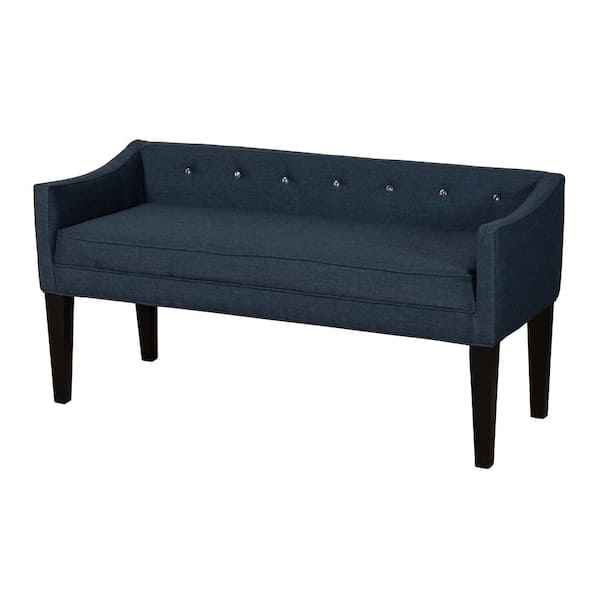 Leffler Home Juliette Urban Graphite 25 in. H x 50.75 in. W x 21 in. D Upholstered Bench