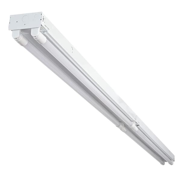 96 in. 7200 Lumen T8 LED Tubes Non-Dimming White Strip Light 4000K, 4-Tubes Included