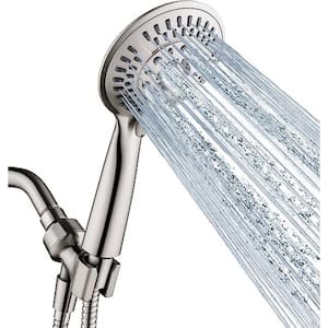 Settings Handheld Shower Head 9-Spray Wall Mount Handheld Shower Head 1.8 GPM in ‎Brushed Nickel