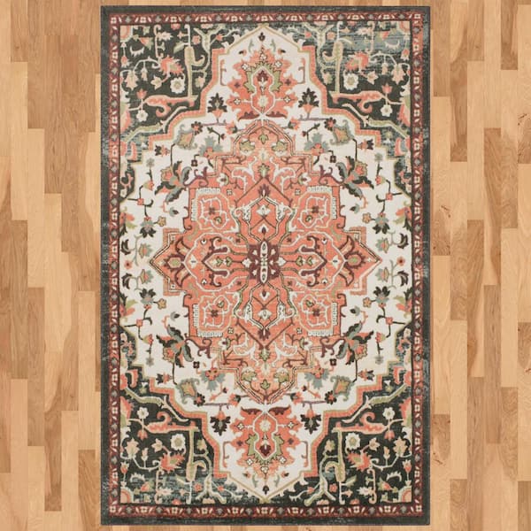 Mohawk Home Emiko Vintage Gray 5 ft. x 8 ft. Oriental Area Rug