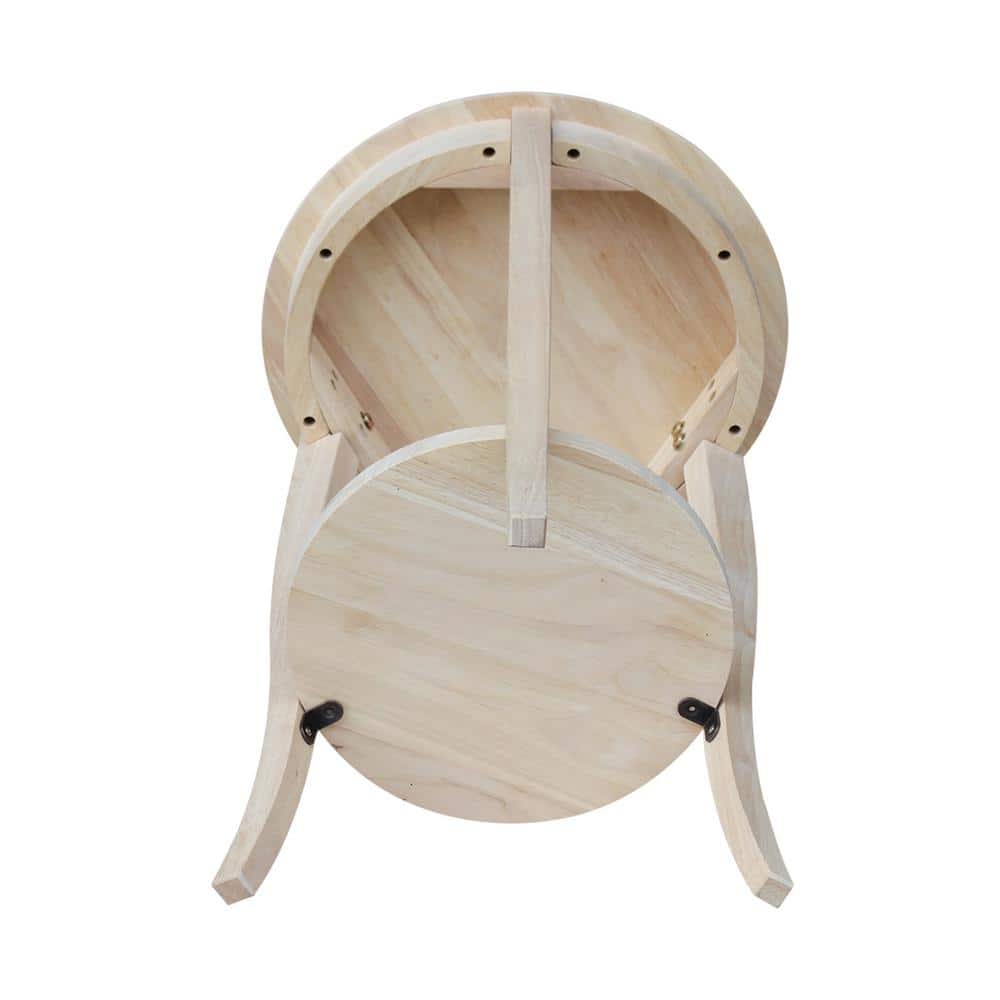 Cambria Round Light Brown Solid Wood End Table