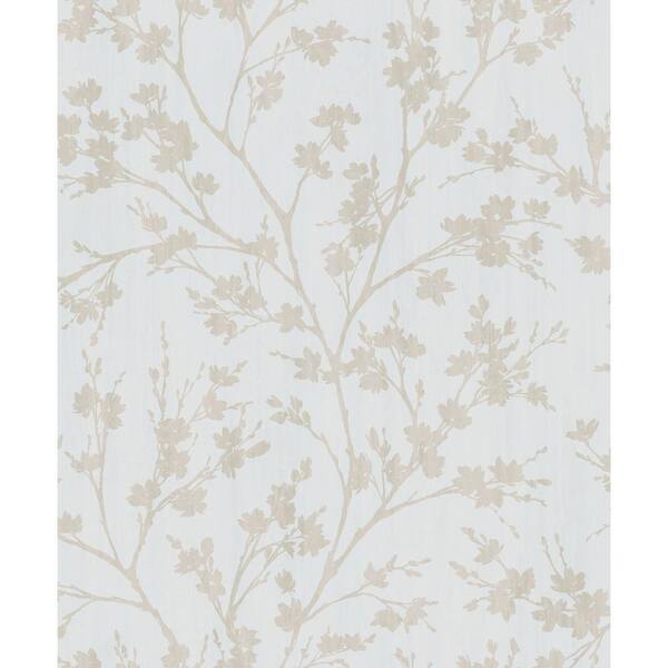 Secret Garden Greige and Beige Calming Branches Non-Woven Paper Non-Pasted  Wallpaper Roll (Covers  .) G78530 - The Home Depot