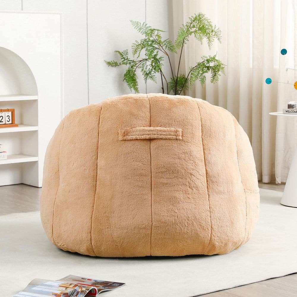 Dorothy Brown Faux Fur Bean Bag Chair with Armrests Stuffed High-Density Foam price history on PriceWatchPro