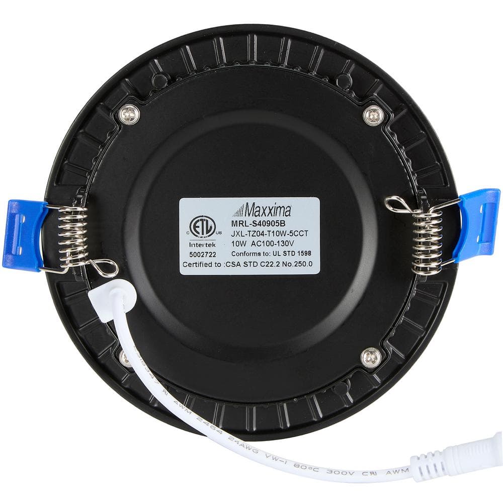 Black Aluminum 4-Inch Ultra Thin Recessed LED Downlight