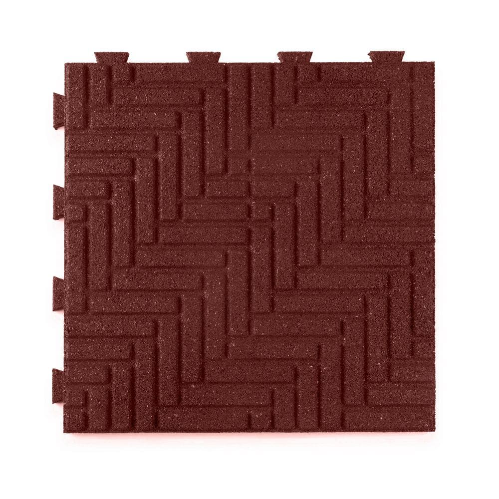 16 in. x 16 in. x 5/8 in. Red Herringbone SmartLoc Rubber Paver (75-Pack) price history on PriceWatchPro