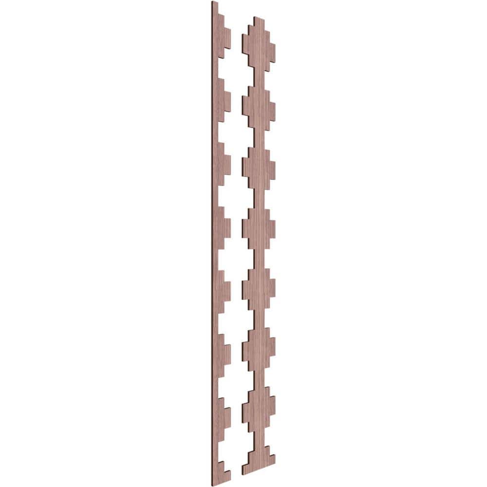 Walnut 47"H Adjustable Wood Decorative Slat Wall Panel Kit