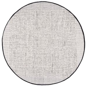 Natura Ivory/Black 6 ft. x 6 ft. Abstract Native American Round Area Rug
