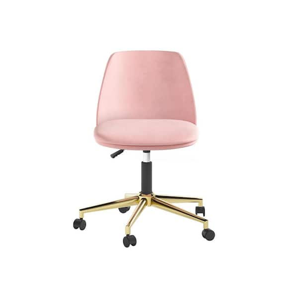 dusty pink swivel chair