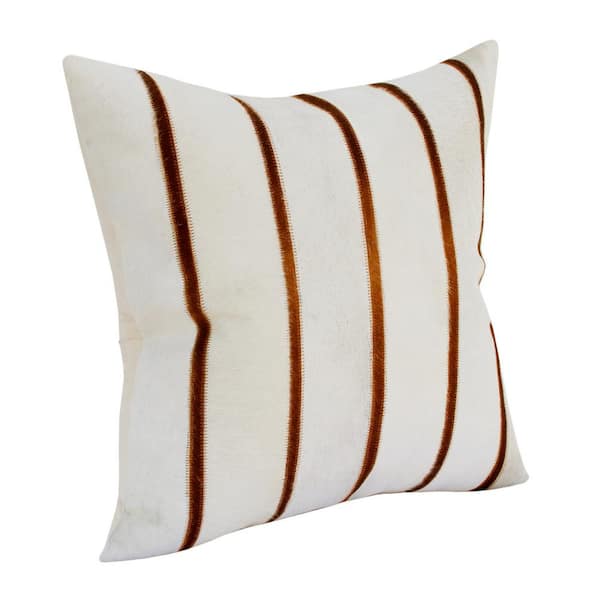 Ivory Striped Square Pillow