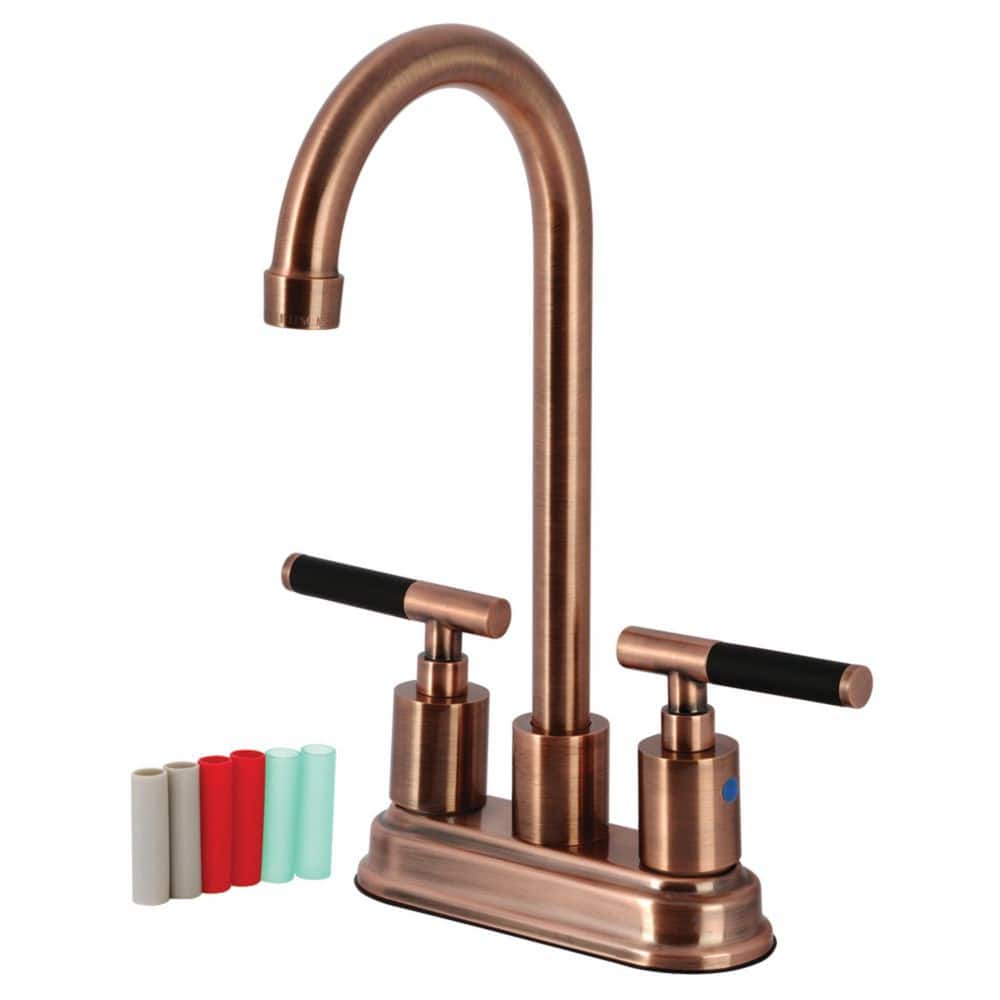 Kaiser 2-Handle Deck Mount Bar Prep Faucet in Antique Copper price history on PriceWatchPro