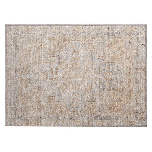 Chantille Machine Washable Indoor/Outdoor Abstract ACN1918 Copper 2 ft. x 3 ft. Accent Rug