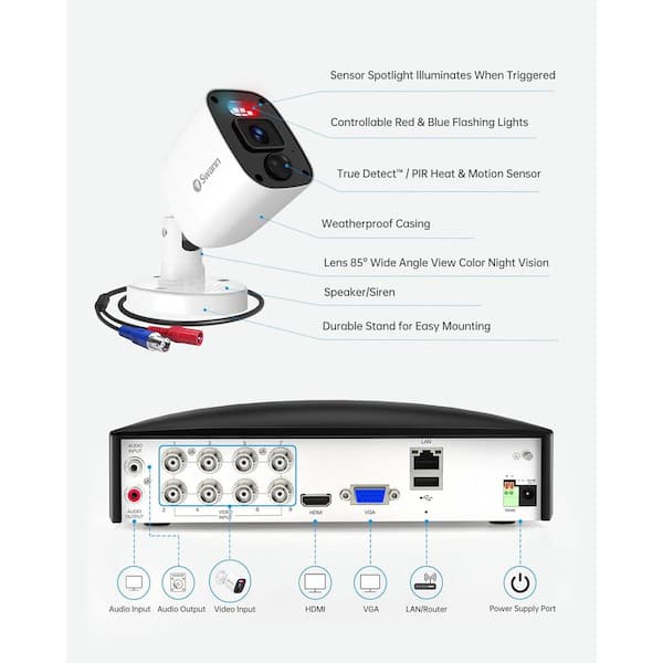 Swann cctv sales camera with audio