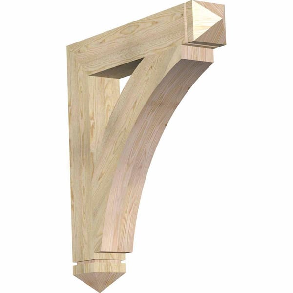Ekena Millwork 6 in. x 40 in. x 36 in. Douglas Fir Thorton Arts and Crafts Rough Sawn Bracket