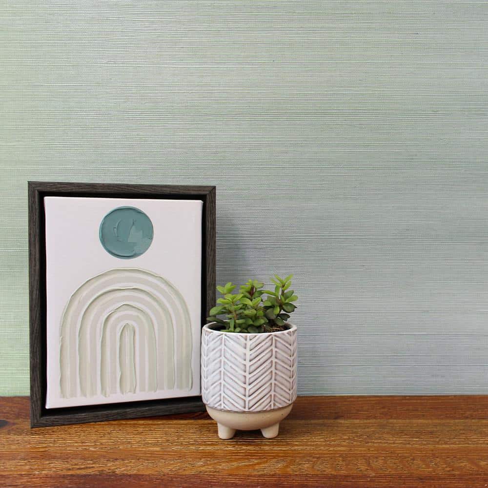 Blue Sage 24' Textured Sisal Grasscloth Wallpaper Roll