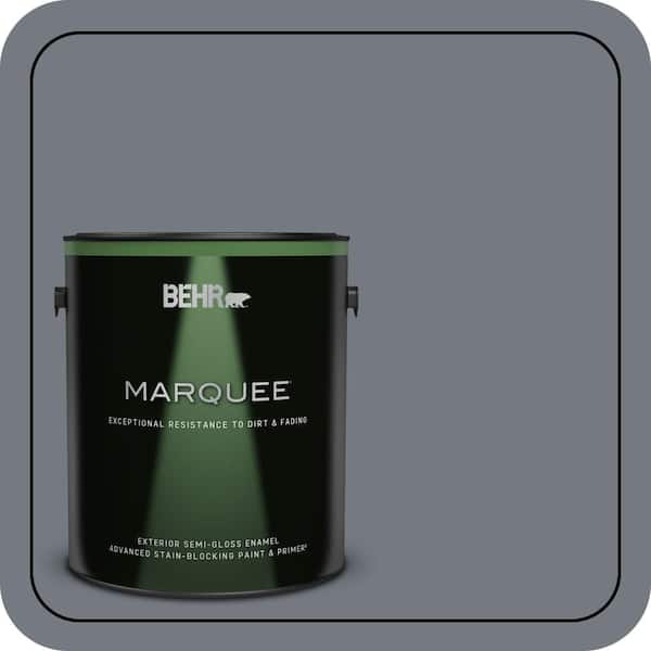 BEHR MARQUEE 1 gal. #N510-5 Liquid Mercury color Semi-Gloss Enamel Exterior Paint & Primer