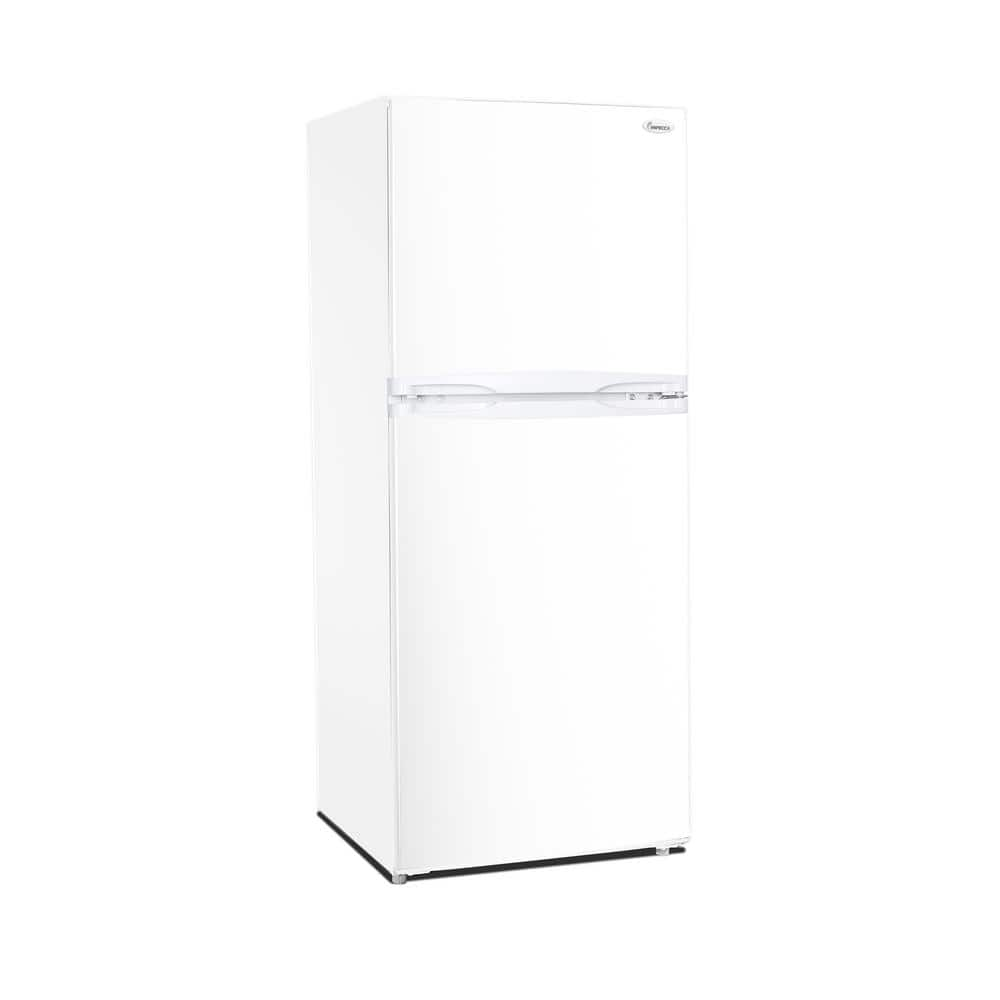 narrow white refrigerator