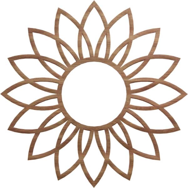 Ekena Millwork 0.25 in. x 7 in. x 20 in. Wood Medallion Moulding