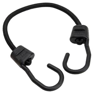 18 in. Black Ultra Bungee Cord with Coated Hooks