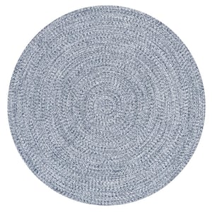 Lefebvre Casual Braided Light Blue 10 ft. Indoor/Outdoor Round Patio Rug