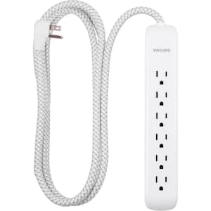6 ft. Cord 6-Outlet Braided Cord Surge Protector