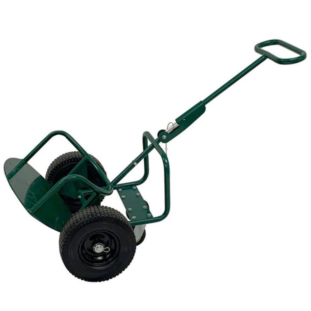 Green Metal Garden Pot Mover with Ergonomic Handle