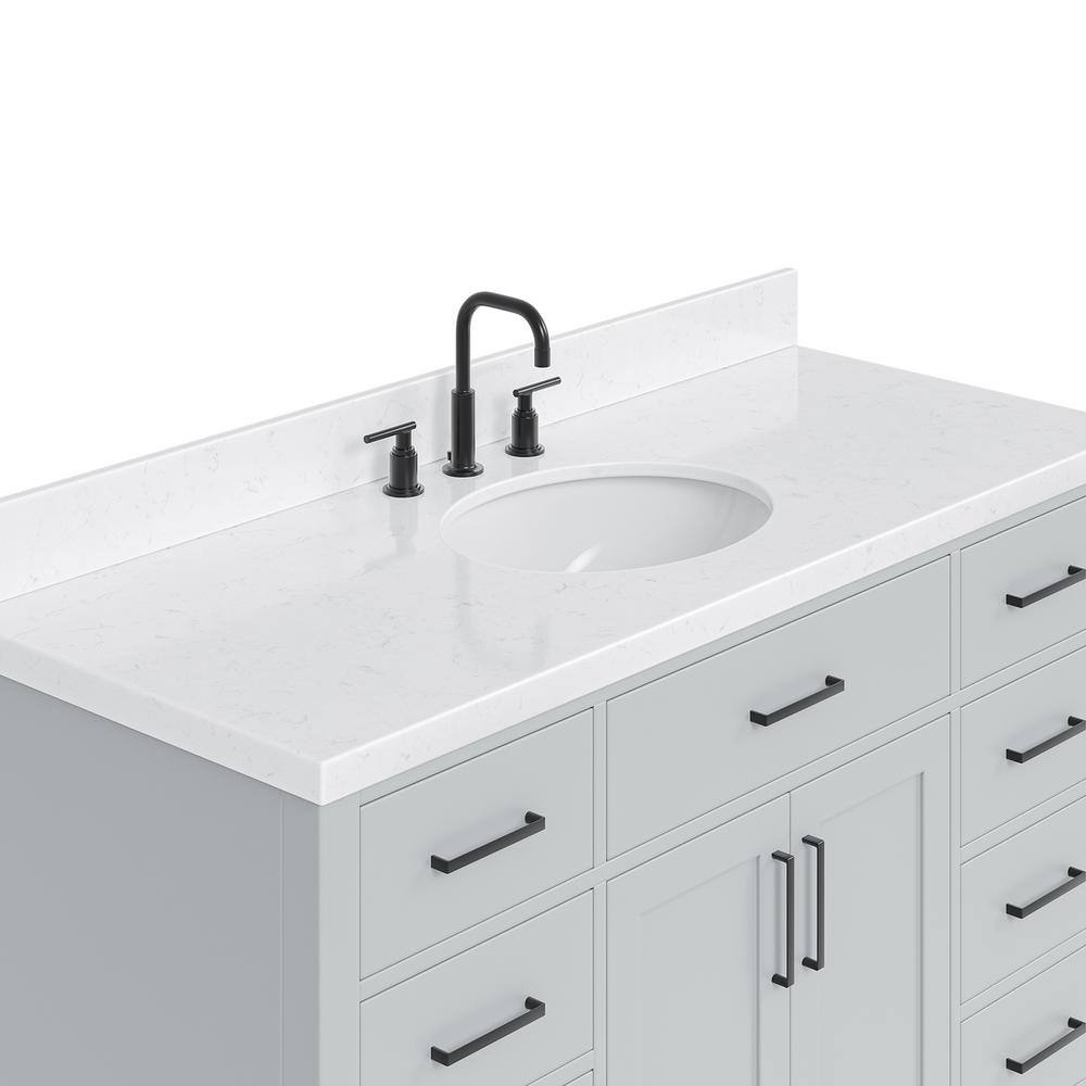 Hepburn 54" Gray Freestanding Single Basin Vanity Set