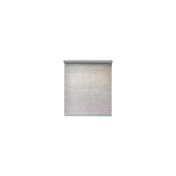 Pre-Cut Heather Gray Cordless Light Filtering Natural Fiber Roller Shade 54.5 in. W x 72 in. L