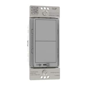X Series 15 Amp 600-Watt Single-Pole/3-Way Matter Smart Wi-Fi Energy Monitor Rocker Dimmer Light Switch Matte Gray