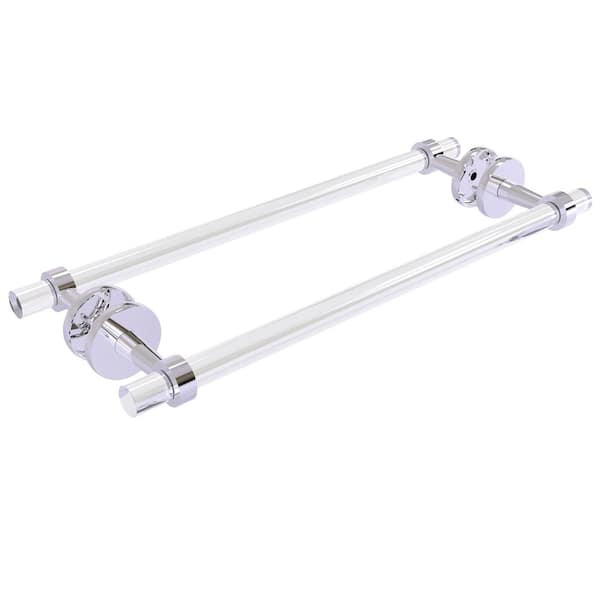 Allied Brass Clearview 18 in. Back to Back Shower Door Towel Bar in Polished Chrome