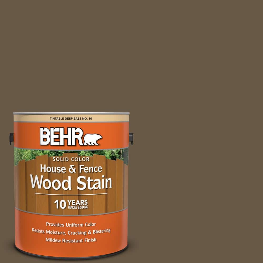 1 gal. #PPU7-25 Clove Brown Solid Color House and Fence Exterior Wood Stain