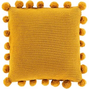 Mustard yellow round outlet pillow