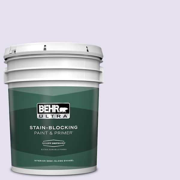 BEHR ULTRA 5 gal. #P560-1 Blissful Extra Durable Semi-Gloss Enamel Interior Paint & Primer