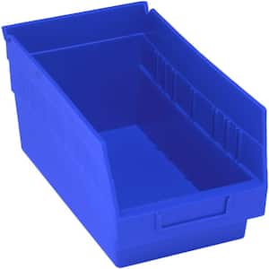 Store-More 8-Qt. Storage Tote with 6 in. Shelf in Blue (30-Pack)