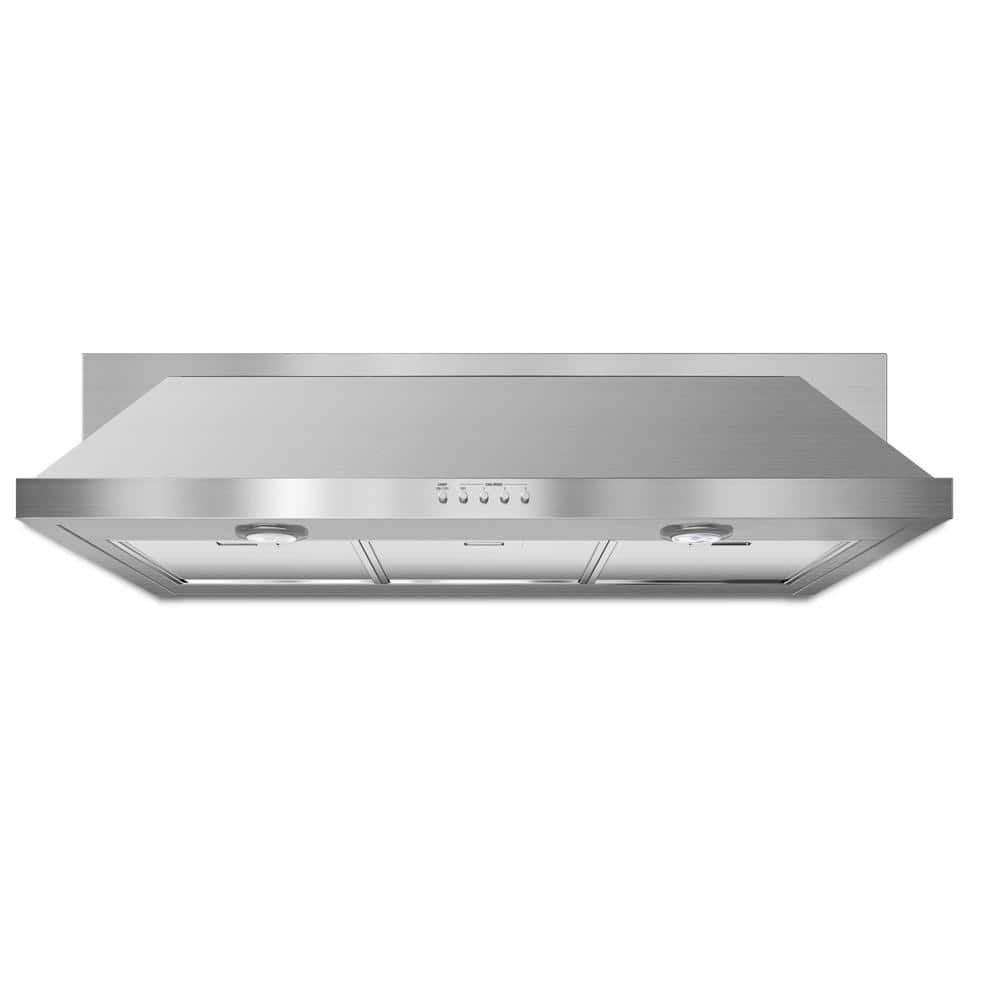36 in. Convertible Under Cabinet Range Hood with Light in Stainless Steel, Silver