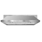 36 in. Convertible Under Cabinet Range Hood with Light in Stainless Steel