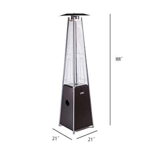 40000 BTU Quartz Glass Tube Patio Heater, Visual Flame Heater, Commercial,Residential for Party Restaurant Garden Yard