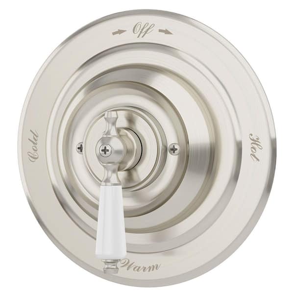 Symmons Carrington 1-Handle Tub and Shower Faucet Trim Kit in Satin Nickel (Valve Not Included)
