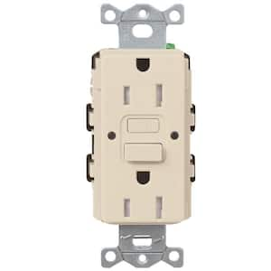 Claro 15-Amp Tamper Resistant Duplex Receptacle, Light Almond (CAR-15-GFST-LA)