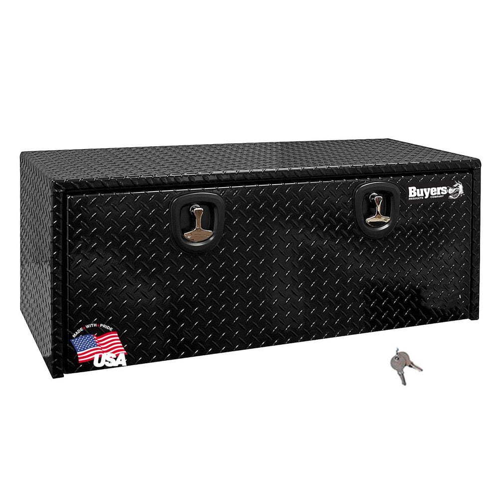 24 in. x 24 in. x 48 in. Gloss Black Diamond Tread Aluminum Underbody Truck Tool Box price history on PriceWatchPro