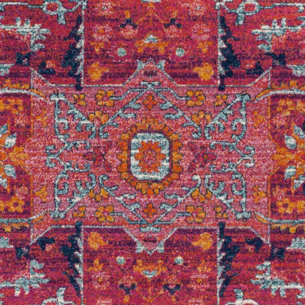 Evoke EVK275 Power Loomed Indoor Area Rug - Fuchsia/Orange - 8'x10' - Safavieh