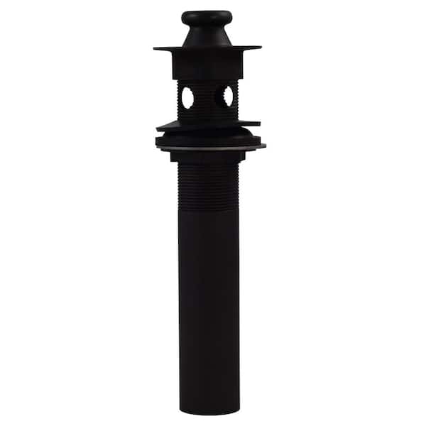 Westbrass Lift & Turn Lavatory Bathroom Sink Drain Assembly with Overflow Holes Exposed, Matte